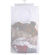 ALYER Breathable Mesh Laundry Hamper,Foldable Hanging Storage Basket,Portable Space Saving Storag...
