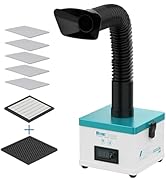 Mini Solder Fume Extractor 50W, 3-Stage Filtration System with 6 Filter Cotton, Desktop Solder Sm...