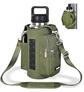 icolor Magnetic Gym Bag Water Bottle Carrier Holder with Phone Pockets & Shoulder Strap,Gym Magne...