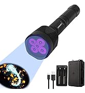 LUMENSHOOTER S5 UV Flashlight, Super Bright Black Light Flashlight with 5 LEDs, for UV Resin Curi...