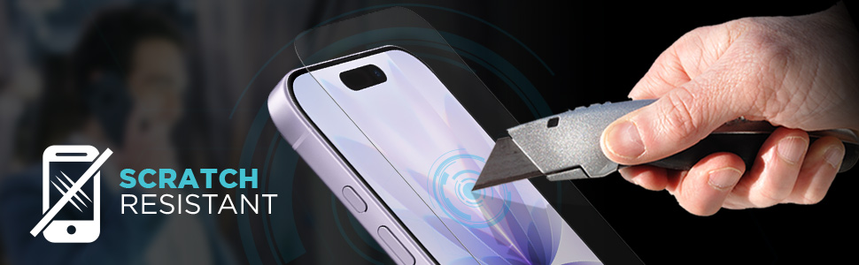 9H hardness tempered glass screen protector for iPhone 17 resists scratches
