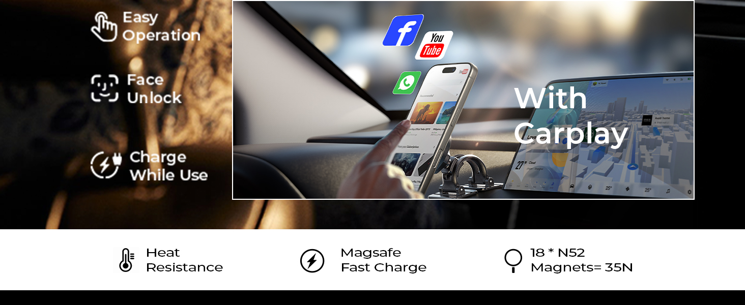 Magsafe car mount charger