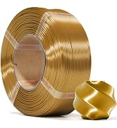 MarsWork Silk PLA, Pre-Dried Refill Filament for Reusable Spools, Dark Gold | 1.75mm Spool-Less 3...