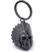 AilRabbit Motorcycle Skull Bell - Motorcycle key chain Biker Skull Bells protect the rider Motorc...