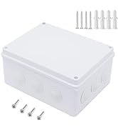 Zulkit Junction Box ABS Plastic Dustproof Waterproof IP65 Universal Electrical Boxes Project Encl...
