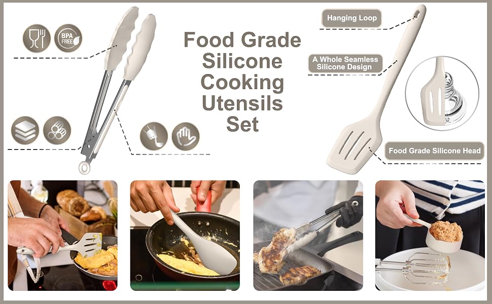 silicone cooking utensils set