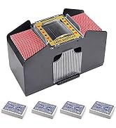 S SUNSBELL Automatic Card Shuffler for Five Crowns Card Game, Battery Operated Poker Shuffling Ma...