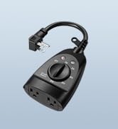 DEWENWILS Outdoor Timer Outlet Waterproof, Heavy Duty Outdoor Light Timer with Dusk to Dawn Senso...