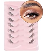 Onlyall Half Lashes Corner Lashes Natural Look Half Eyelashes Natural Lashes 3/4 Eyelashes Clear ...