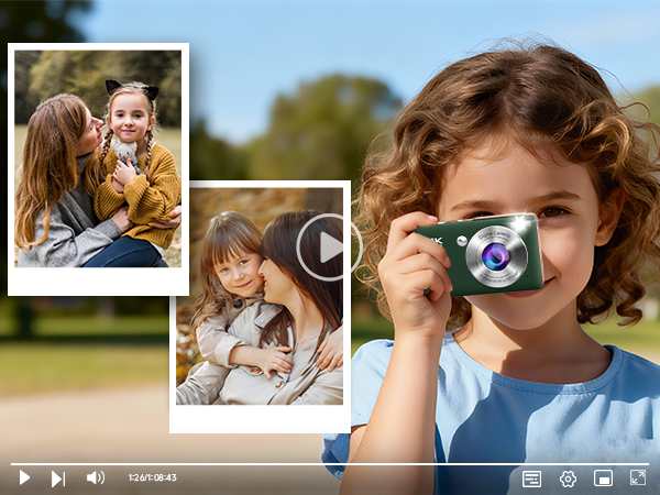 travel digital camera,y2k camera,camera for vlogging, gift for teen girl,digital camera for boys,