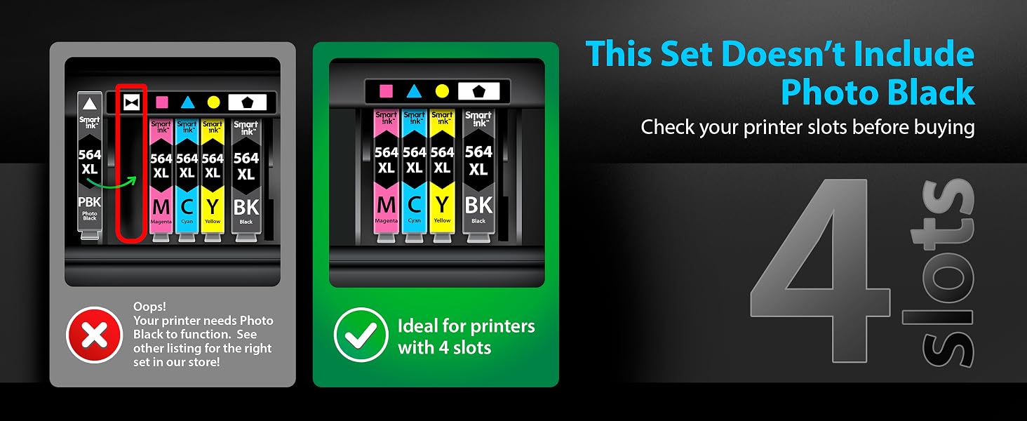 smart ink 564 BK slots