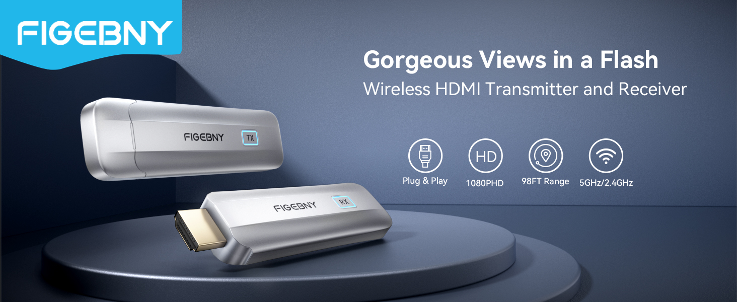 Wireless HDMI Transmitter and Receiver
