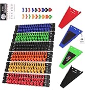 22-Piece Socket Organizer & Magnetic Wrench Organizer Set, 1/4", 3/8", 1/2" Drive Socket Holder, ...