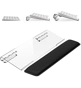 Adjustable Computer Keyboard Stand for Desktop, Keyboard Wrist Rest(Clear) | Keyboard Holder Stan...
