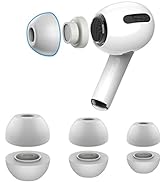 Lanwow Premium Memory Foam Tips for AirPods Pro & AirPods Pro 2. No Silicone Eartips Pain. Anti-S...
