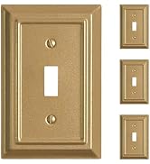 Kisrvopn Metal Electrical Outlet Covers, Light Switch Cover Wall Plates, Mid Size Thicker Decorat...