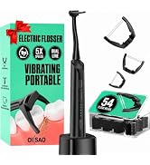 OILSAO Dual-Line Electric Flosser, 54 Refills Heads, 5 Modes, Black | Easy-Glide Dual-Line Design...