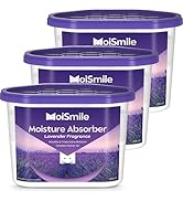 Moisture Absorbers 6 Pack, Lavender Fragrance Closet Dehumidifier for Bathroom, Car & Basement, 1...