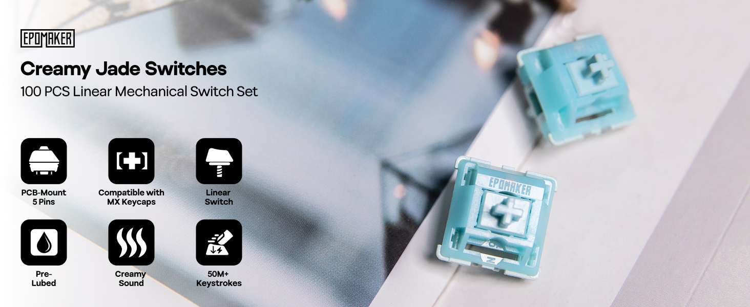 EPOMAKER Creamy Jade Linear Mechanical Switch