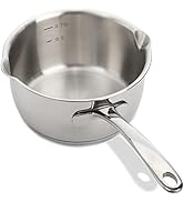 DEAYOU 18/10 Stainless Steel Butter Warmer Pan, 0.8-Quart Measuring Saucepan with Dual Pour Spout...