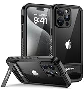 Lanhiem for iPhone 15 Pro Max Case with Kickstand, IP68 Waterproof Dustproof Built-in Screen Prot...