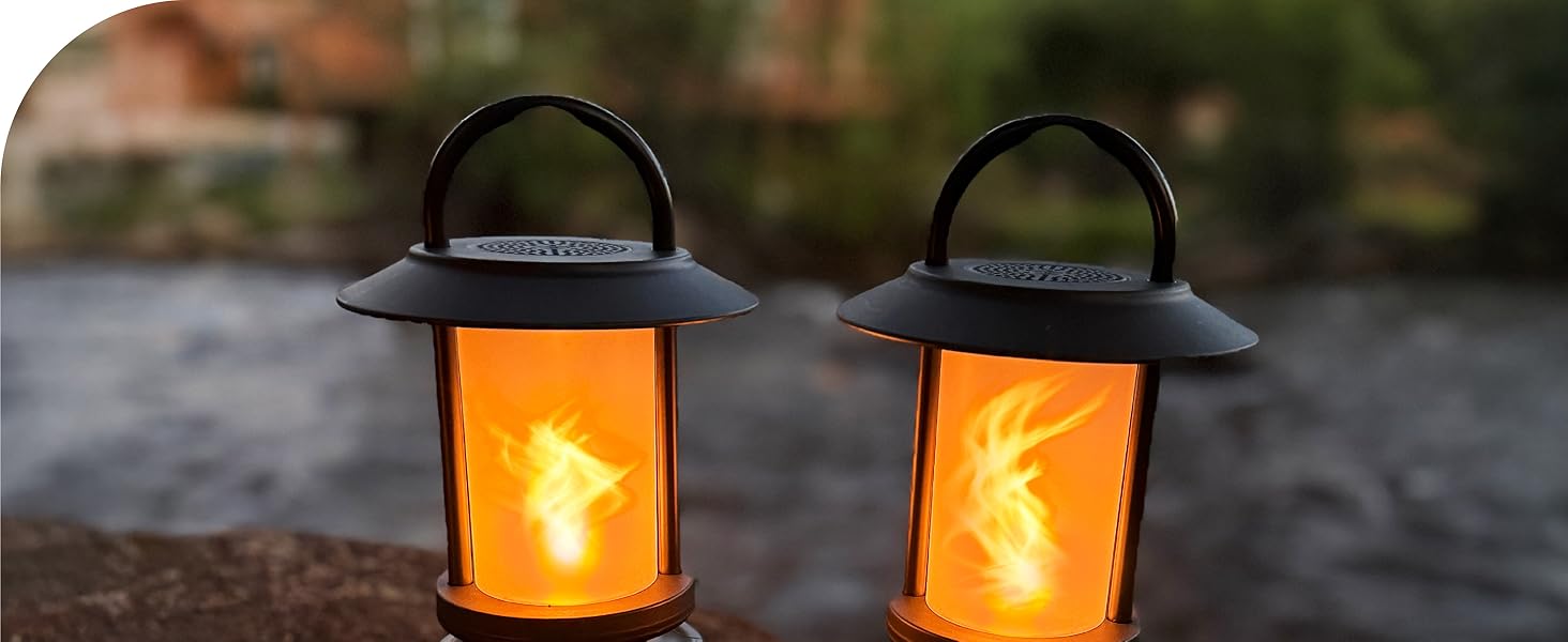Bluetooth speakers with LED flame