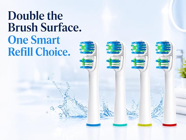 dual clean brush heads