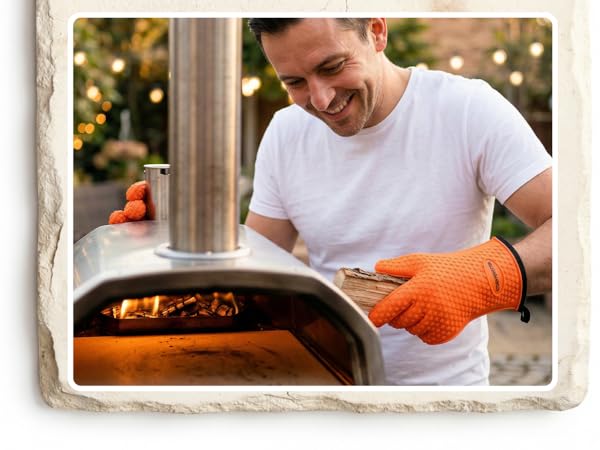 KITCHEN PERFECTION Silicone Pizza Oven Gloves -Extreme Heat Resistant Gloves