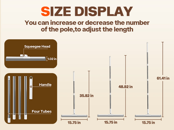 floor squeegee size display