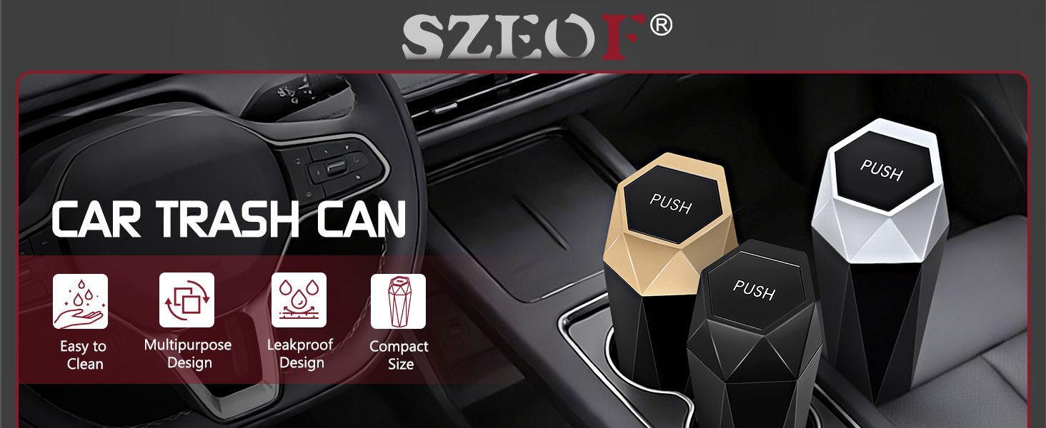car trash can with lid