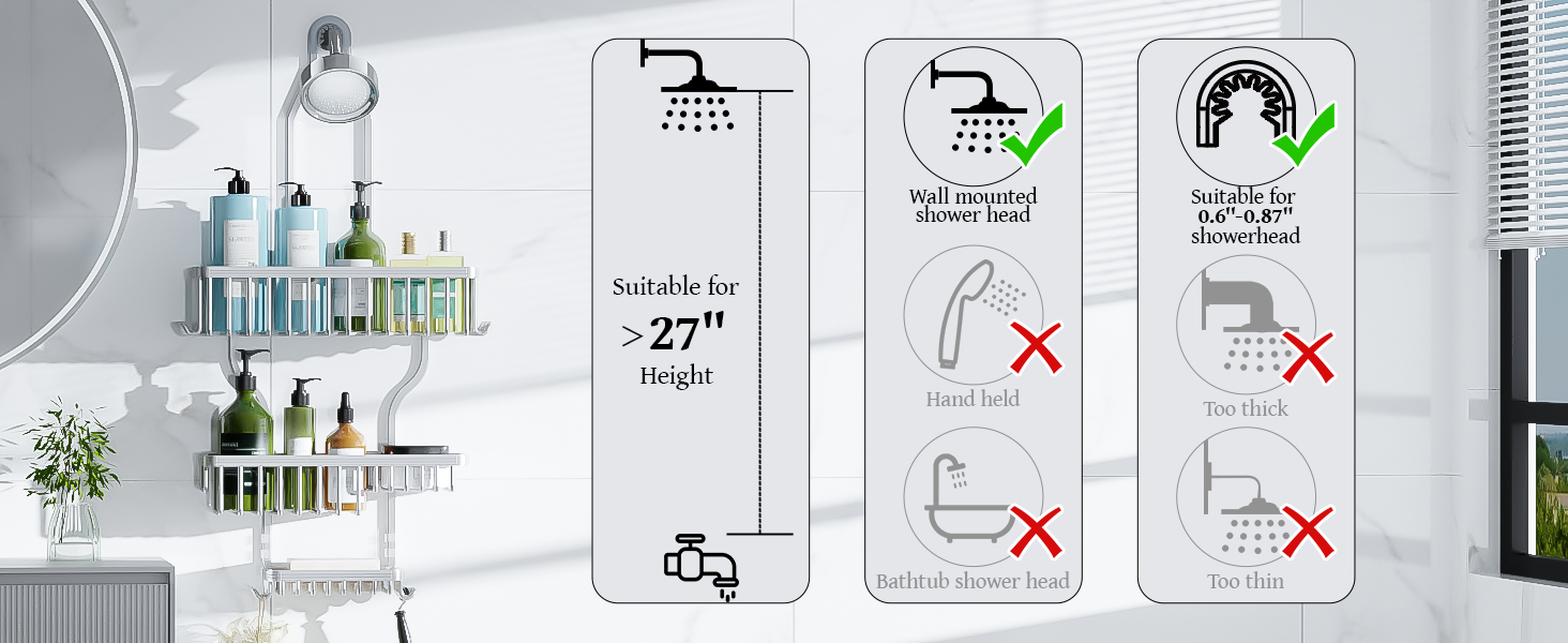 Over-the-Showerhead Organizer