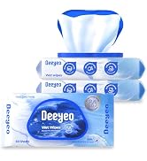 Deeyeo Wet Wipes, Unscented & Hypoallergenic Wipes for Sensitive Skin, 99% EDI Purified Water, Ge...