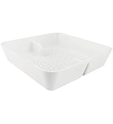 Leyso Floor Sink Commercial Drain Cover Strainer ABS Plastic Drop-in Basket 8-1/2" x 8-1/2" x 2-1...