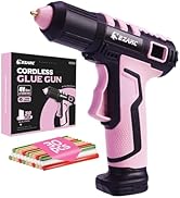 EZARC Cordless Hot Glue Gun, 15s Heating Fast Glue Gun Kit with 30 Pcs Mini Glue Gun Sticks, Auto...