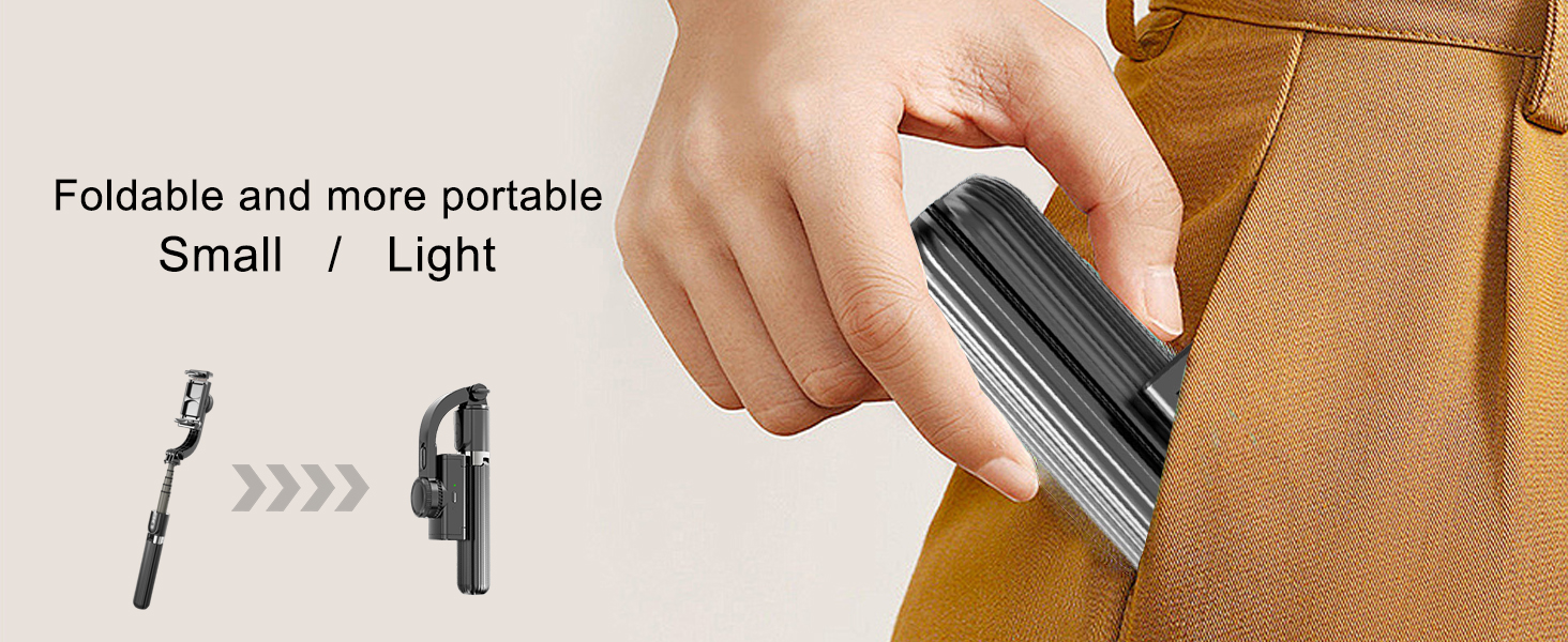 Selfie Stick Head Stabilizer, 360° Swivel Tripod with Wireless Remote, Portable Cell Phone Holder,