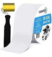 CANOPUS RV Sealant Tape, White, 4 Inch x 50 Feet with Roller, Roof Patch Repair Tape, Waterproof ...