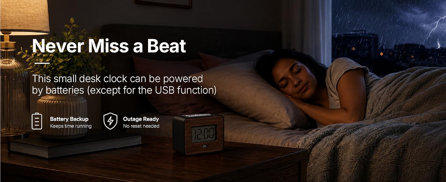 battery powered alarm clock