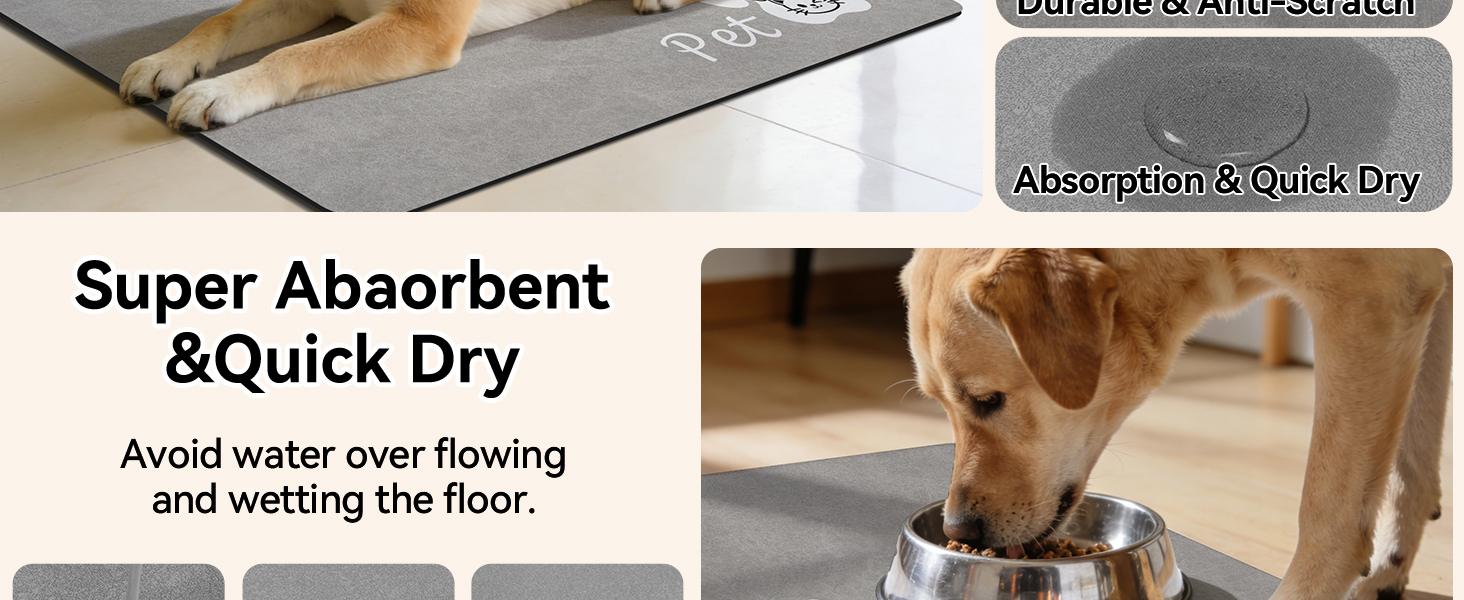 dog food mats for floors waterproof