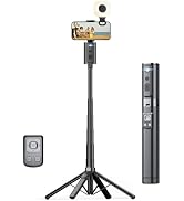 Auto Face Tracking Tripod 360 Rotation with Light, Phone Tripod Stand with Remote Follow Your Mov...