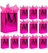Flasunire Gift Bags with Handles Iridescent Holographic - 8x4x10 Inch 12 Pcs Iridescent Gift Bags...