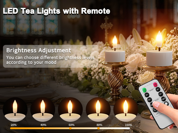 rechargeable tea lights with remote
