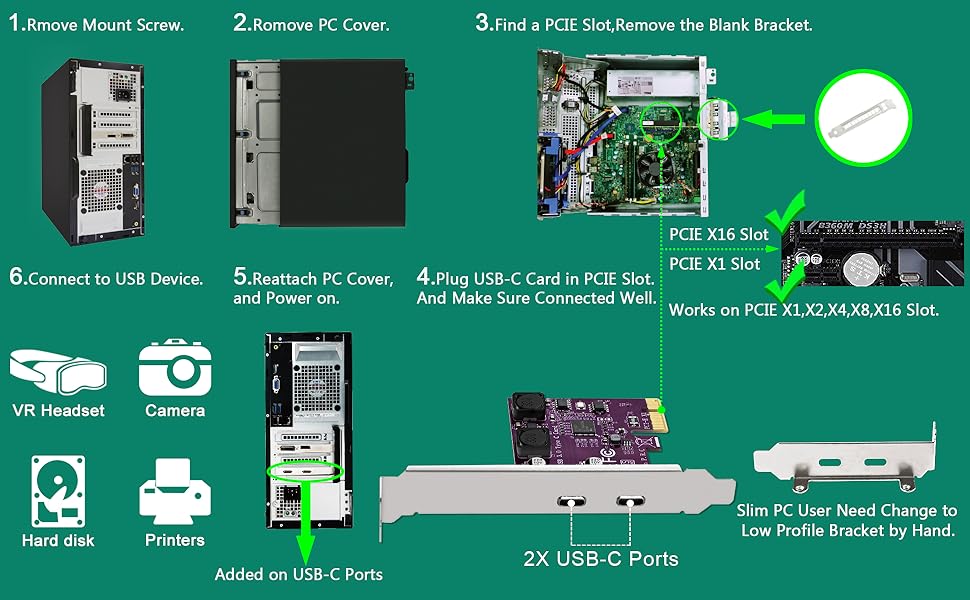 PCIE USB-C Expansion Card