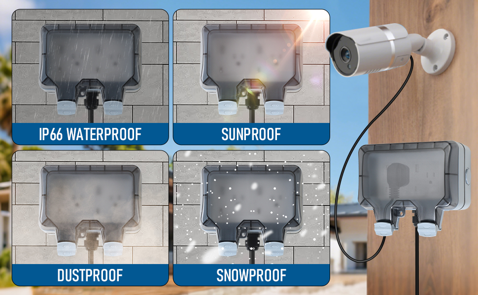 weatherproof outdoor power outlet