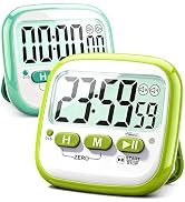 Antonki 2 Pack Classroom Timers for Kids Teachers, Magnetic Countdown Digital Kitchen Timer for C...