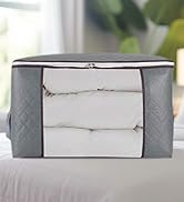 combocube 3Pcs Jumbo Zippered Storage Bag for Closet King Comforter, pillow, quilt, bedding, Clot...