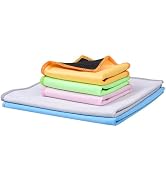 Eco-Fused Microfiber Cleaning Cloths - 5 Pack - Double-Sided Cleaning Cloths - Microfiber and Sue...