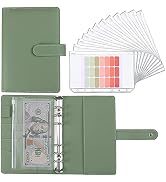 LXWHYP Money Saving Binder, Savings Challenges Book with for Cash Envelopes, 12pcs Zipper Envelop...