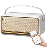 Edifier Retro Wood Bluetooth Speaker, Wireless Portable Speakers with 40W Hi-Res Audio, Stereo Pa...