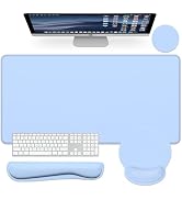 Dapesuom Large Gaming Mouse Pad, Mouse Pads with Wrist Rest Wrist Support, 4in1 Big XXL Desk Mat ...