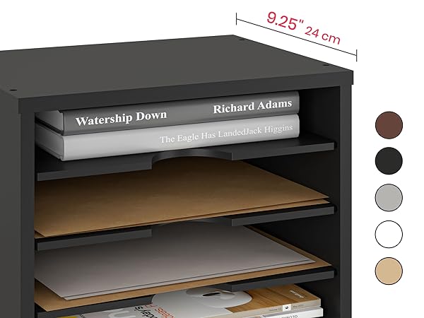 12 x 12 Paper Storage Organizer, Black
